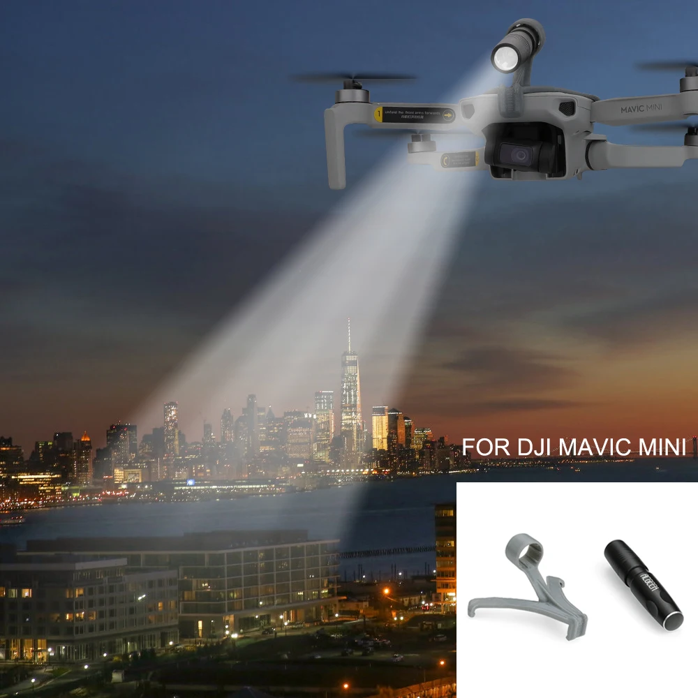 Для DJI Mavic мини-Дрон ночной полет прожектор CRRE-Q5 фонарик с кронштейном использовать батарею AAA для dji mavic мини-Дрон