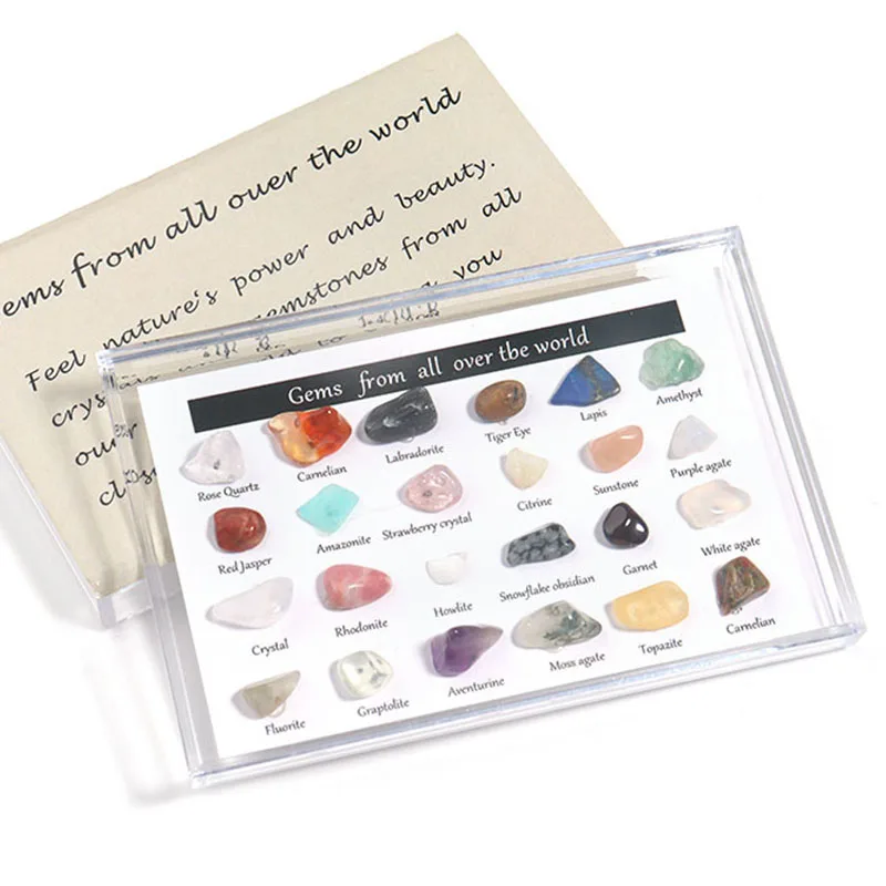 

1 Box Natural Stone Crystal Gemstone Quartz Mineral Jewelry Molds Stone Collection For Home Decoration Crafts Gift