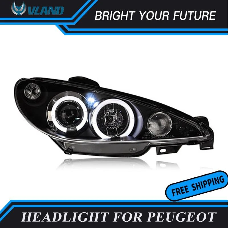 Налобный фонарь Angel Eye для Peugeot 206 фара 2004-2008 светодиодный налобный DRL | Автомобили и