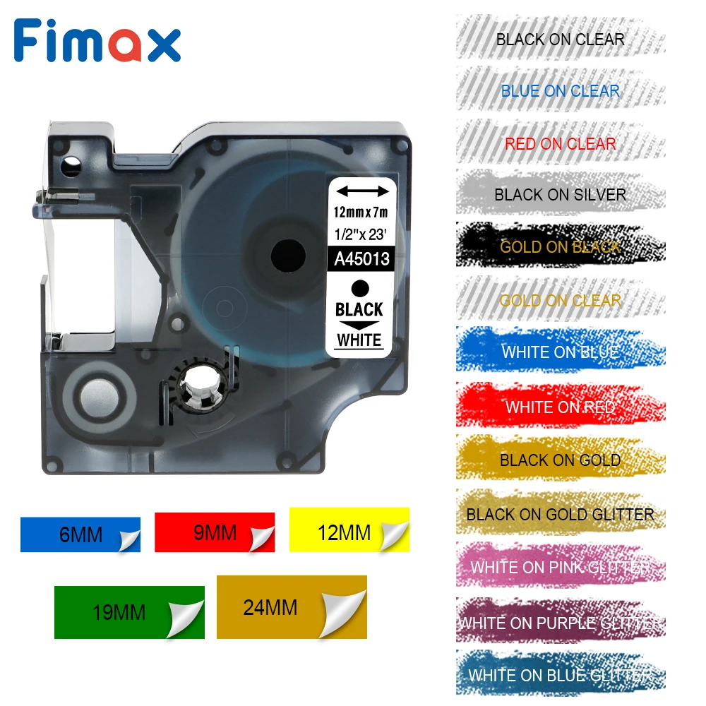 Fimax совместимый для Dymo 45013 40913 43613 45803 40918 45010 45020 12 мм лента маркировки производитель