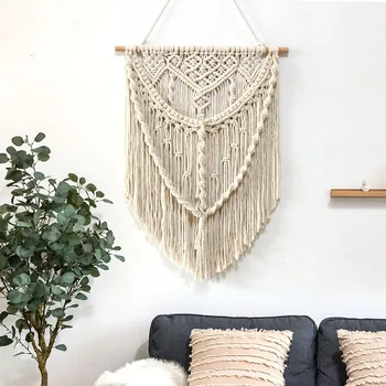 

New Layer Wave Macrame Wall Hanging Living Room Sofa Headboard Decoration Mandala Decor Tapestry Hotel Model Room Decoration