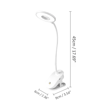 

Clip Wireless Desk Lamp Study 3 Modes Touch 1200mAh Rechargeable LED Reading Desk Lamp USB Table Lamp Flexible Makeup Lamp