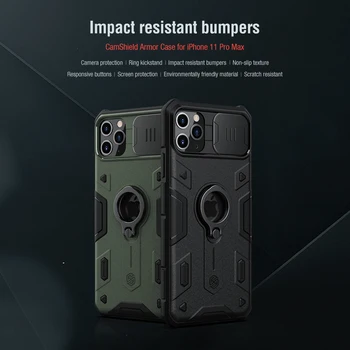 

Nillkin PC Nature Lens To Protect Fashion Stents Simple Cover Case Noble For iPhone11 Pro Max Luxury Nice Drop TPU Outdoor