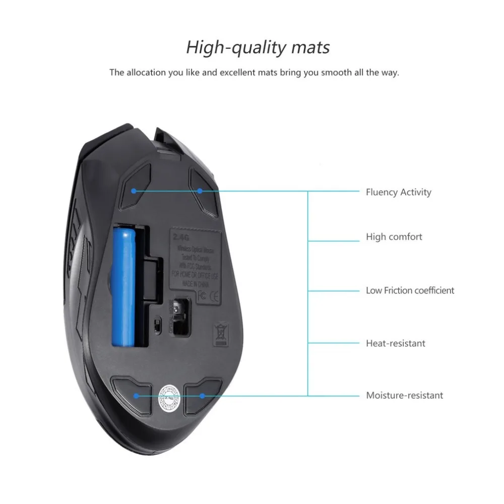 2.4GHZ Wireless Connection Technology Optical Mouse 1600(dpi) 6(key) G31 Suitable for Games Office Leisure Use