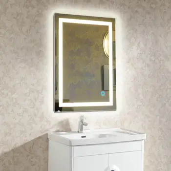 

Touch Screen Lighted Vanity Smart Makeup Mirror LED Bathroom Mirror Wall Bathroom Bathroom Toilet Anti Fog Mirror