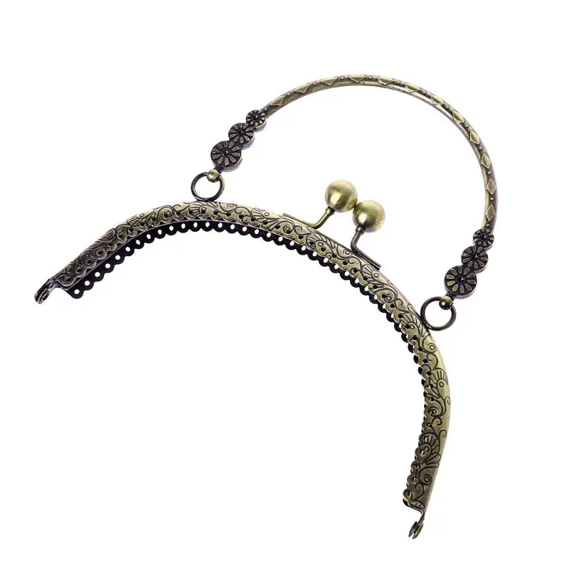 1pc Metal Frame Kiss Clasp Lock Handle Arch For DIY Purse Bag DIY Craft 16.5cm