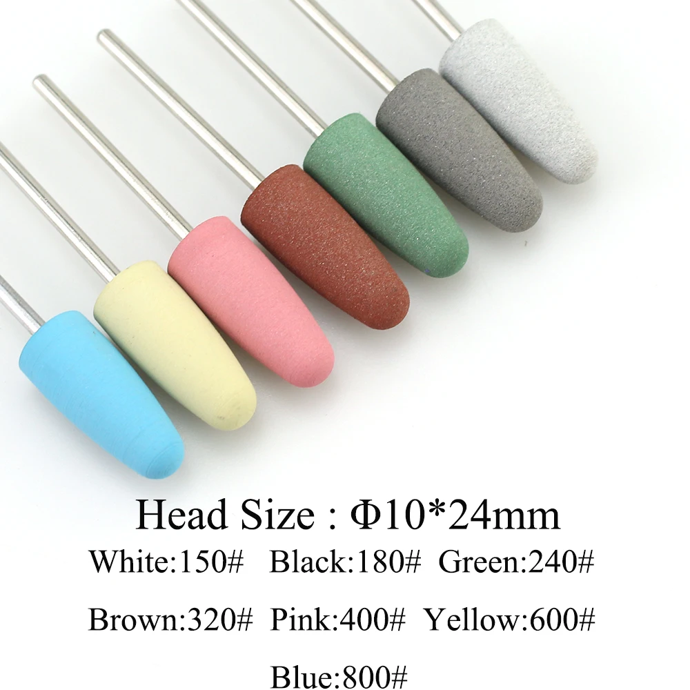 Силиконовые фрезы для маникюра и педикюра насадки инструменты полировки ногтей