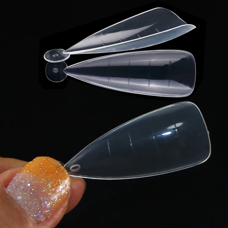 

Dual Forms Poly Nail Art UV Builder Gel Nails Decoration Fingernail Extension 120pcs/set Stilettos Full Cover Shape Nail Forms