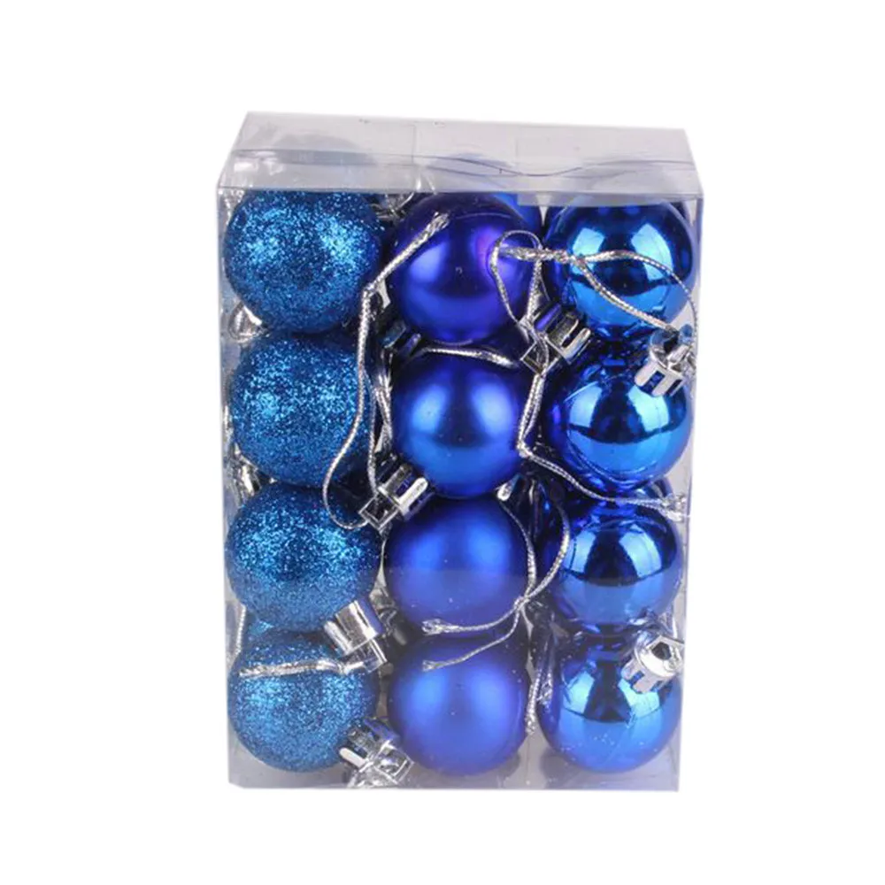 30 мм Рождественская елка шар Елочная игрушка навесная домашняя вечерние декоративное украшение Decorazioni natalizie праздничные украшения горячая распродажа#30 - Цвет: Синий