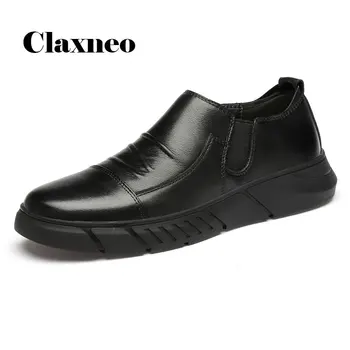 

CLAXNEO Man Leather Shoes Slipon Design Casual Shoe 2020 Spring Summer Male Loafers Genuine Leather clax Mens Chelsea Shoe Brand
