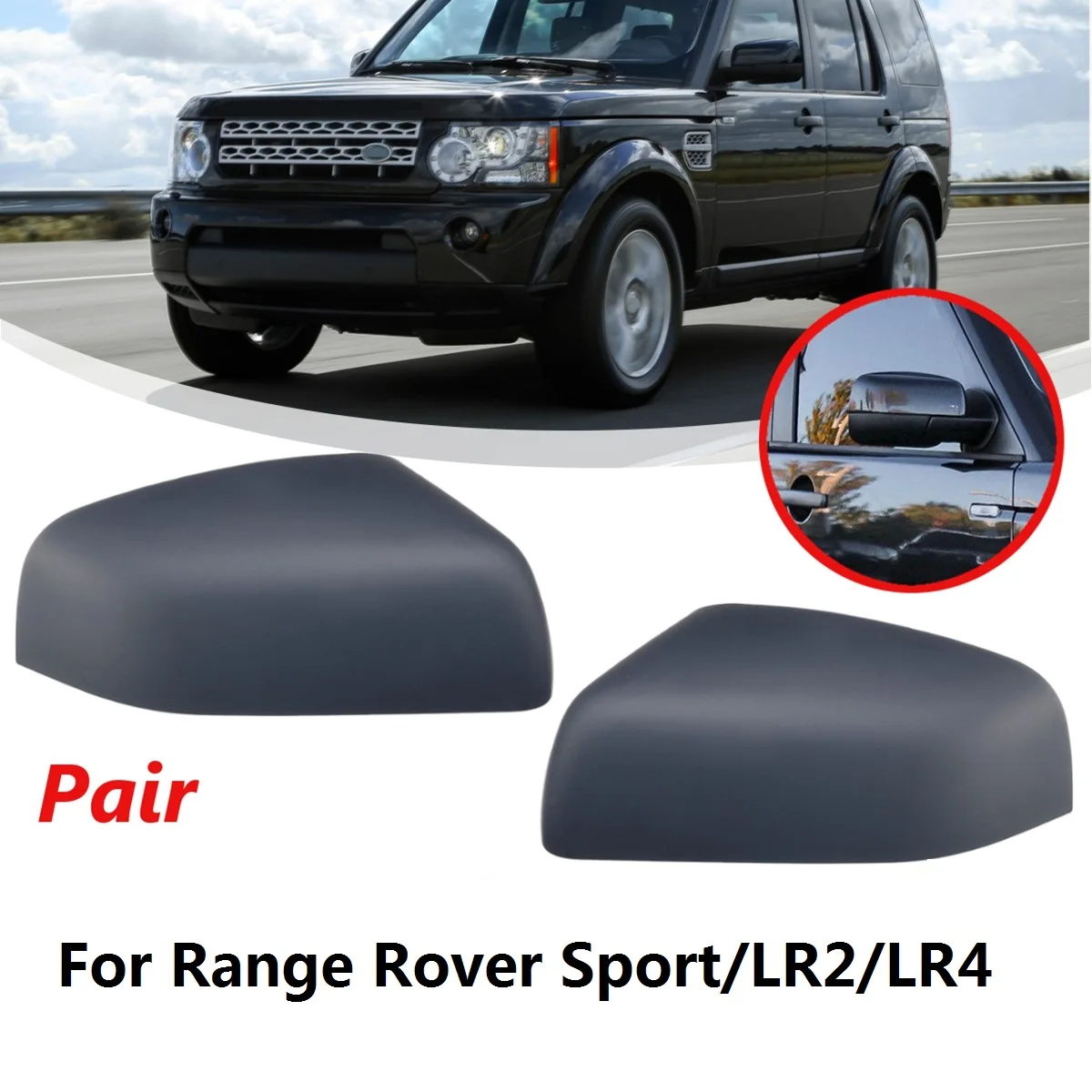 2 шт крышка зеркала заднего вида для Land Rover LR2 LR4 2010- Range Rover Sport 2010-2013 Range Rover 2010-2012 хромированный