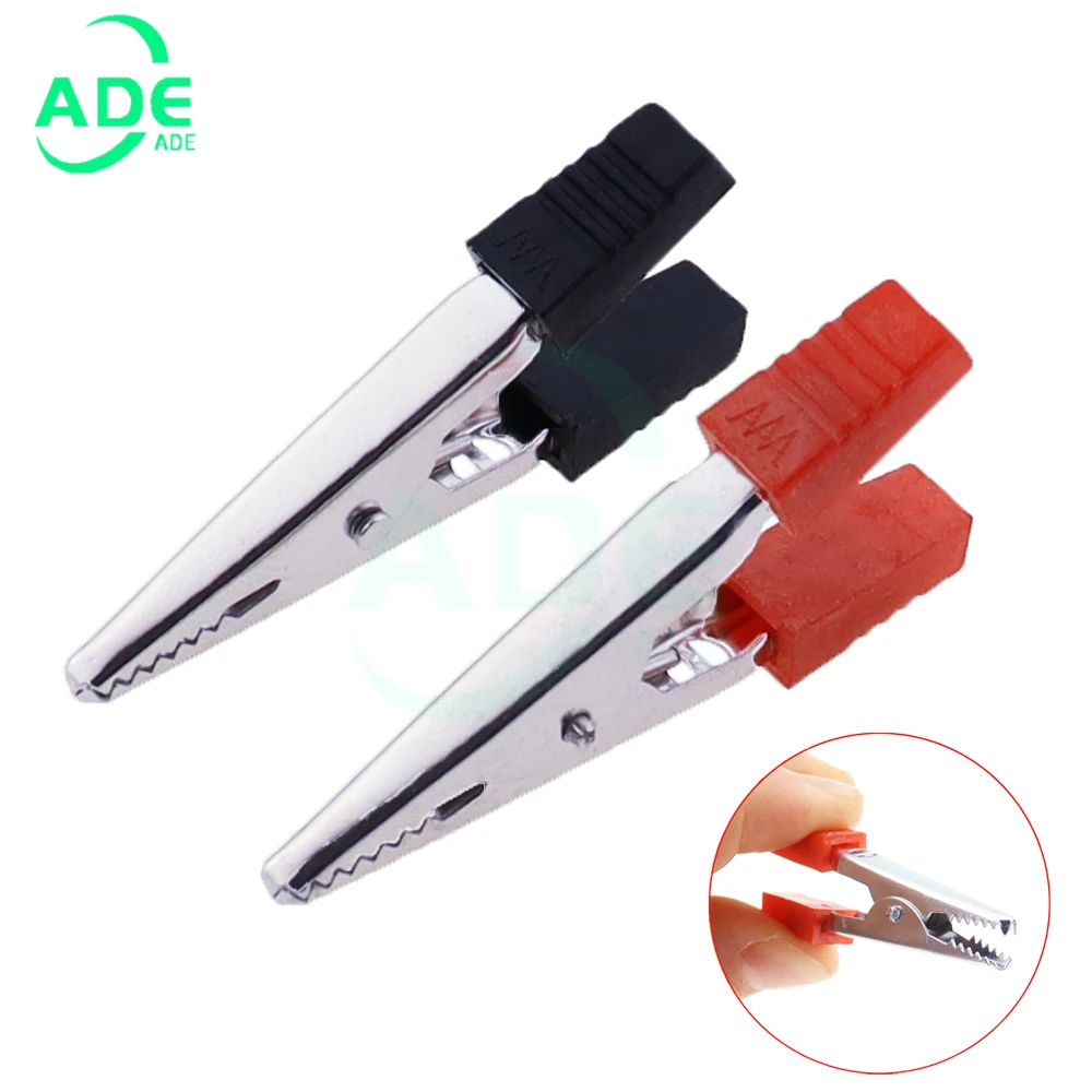 50mm Red Black Alligator Clips Crocodile Terminal Test Electrical Battery  Crocodile Clamp
