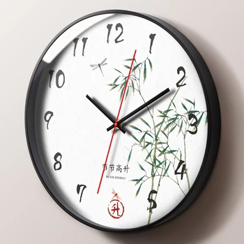 

Vintage Wall Clock Silent Quartz Creative China Minimalist Wall Clock Modern Antique Round Reloj Pared Cocina Watch Home YY60WC