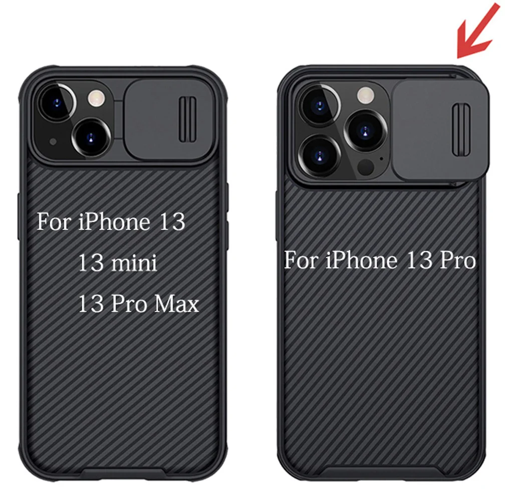 For iPhone 13 13 Pro Max Case Nillkin CamShield Pro Anti-fall Slide Lens Protection Cases For iPhone 13 mini Camera Back Cover