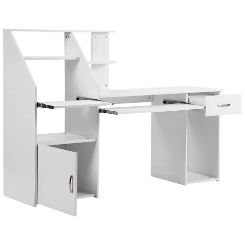 Multi Functions Computer Desk With Cabinet Simple Desktop Table