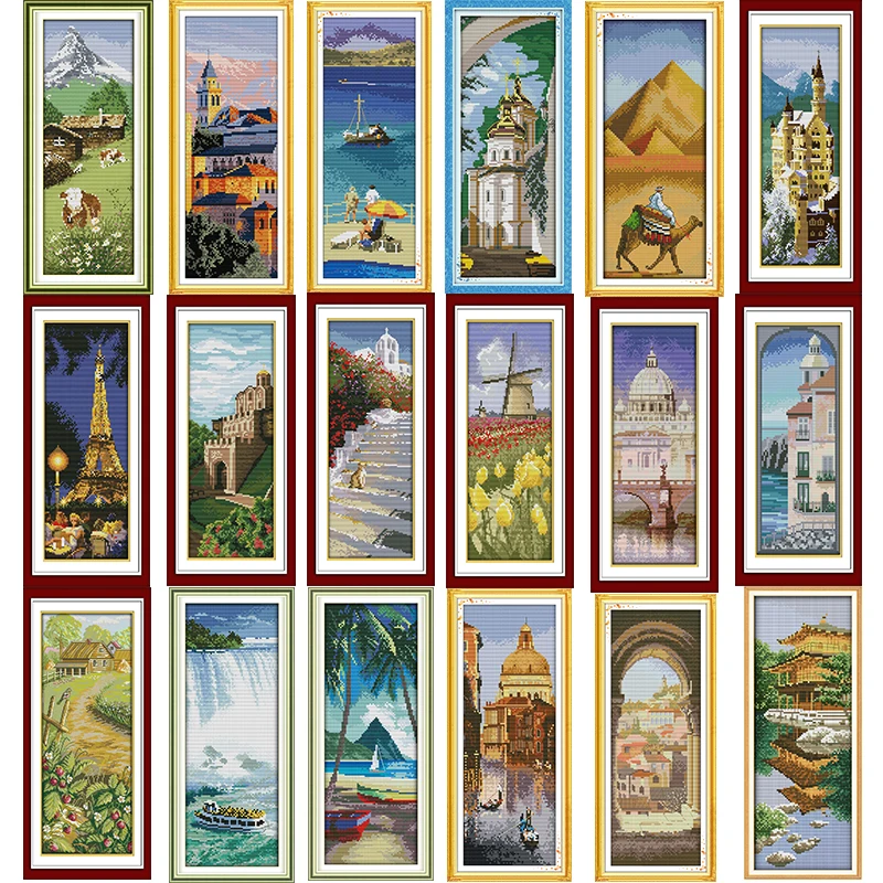 World Famous Places Scenery Series Cross Stitch Kit 14ct 11ct Count Canvas cross stitch kit