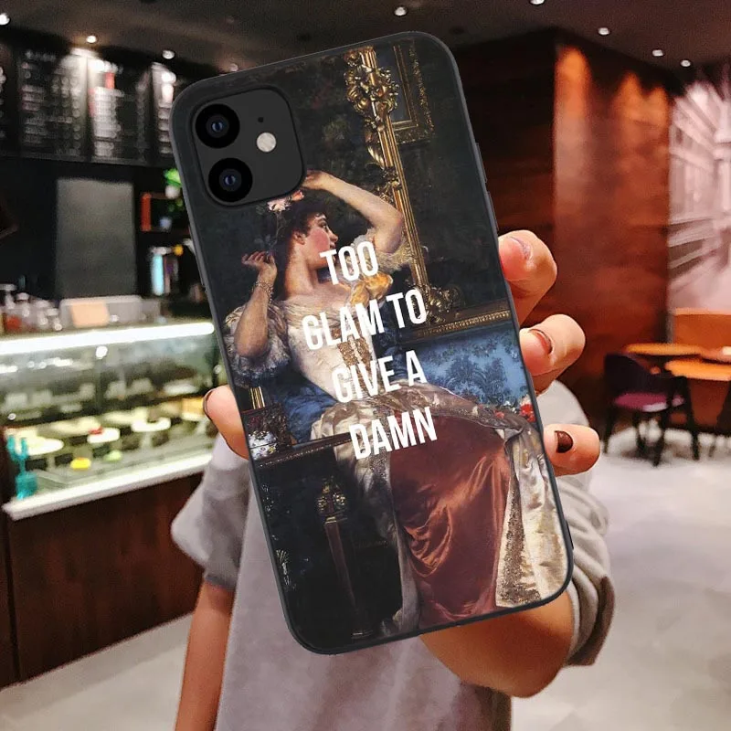 Black TPU Забавный чехол для iPhone 11 Pro Max 6 6s 7 8 Plus X XR XS Max чехол для телефона Абстрактное Искусство Статуя Мягкий ТПУ чехол для телефона для iPhone Xs - Цвет: Black TPU