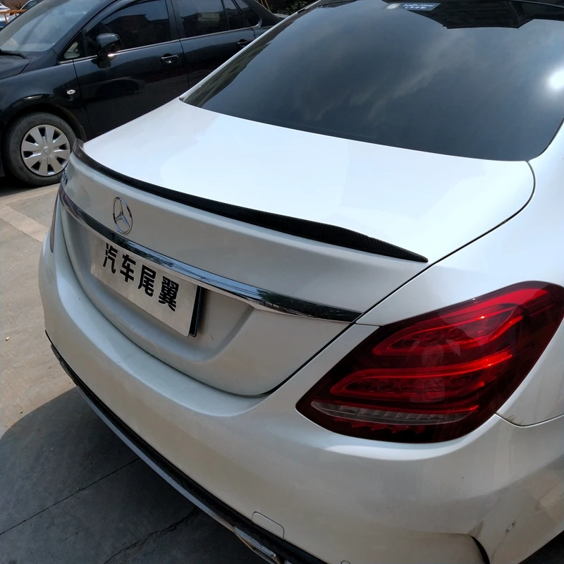 Для Mercedes Benz W205 спойлер- c-класс C180 C200L C63 спойлер Высокое качество ABS заднего крыла автомобиля Черный Белый спойер