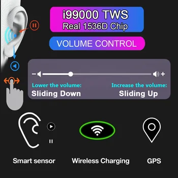 

i99000 Tws Air 2 Smart Sensor Wireless Bluetooth Earphone Sliding Volume Adjust 9D Super Bass 1536D PK i9000 i90000 Pro MAX TWS