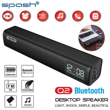 

Spash speaker bluetooth 5.0 outdoor speaker Wireless column 3D 10W Stereo Music Surround Support FM TFCard Bass Box