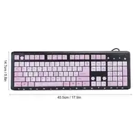 104 Keys USB Keyboard  Wired Ultra-Thin Cute Cartoon Keyboard For Home Office Laptop Computer - Image 2