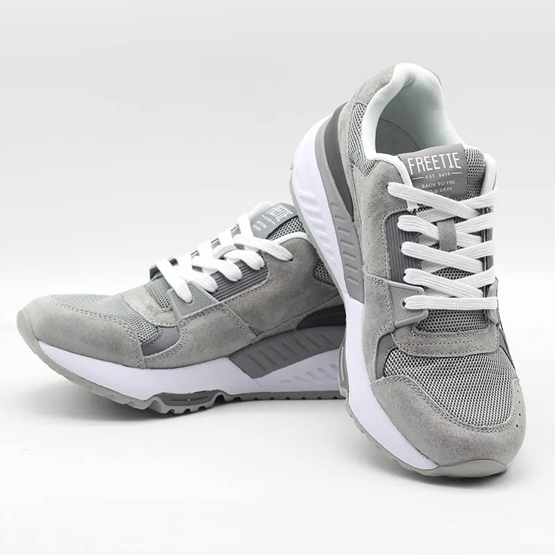 Grey size 42 Xiaomi Mijia FREETIE90 мужские Ретро спортивные кроссовки Повседневная обувь дышащие износостойкие ударопрочные эластичные ботинки 4 цвета - Цвет: Grey size 42