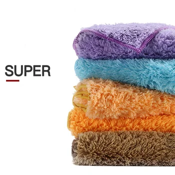 

5pcs Plush Microfiber Cloth Household Cleaning Cloth Better Than Cotton Kitchen Micro Fiber Towel Home Cleaning Tools Thick