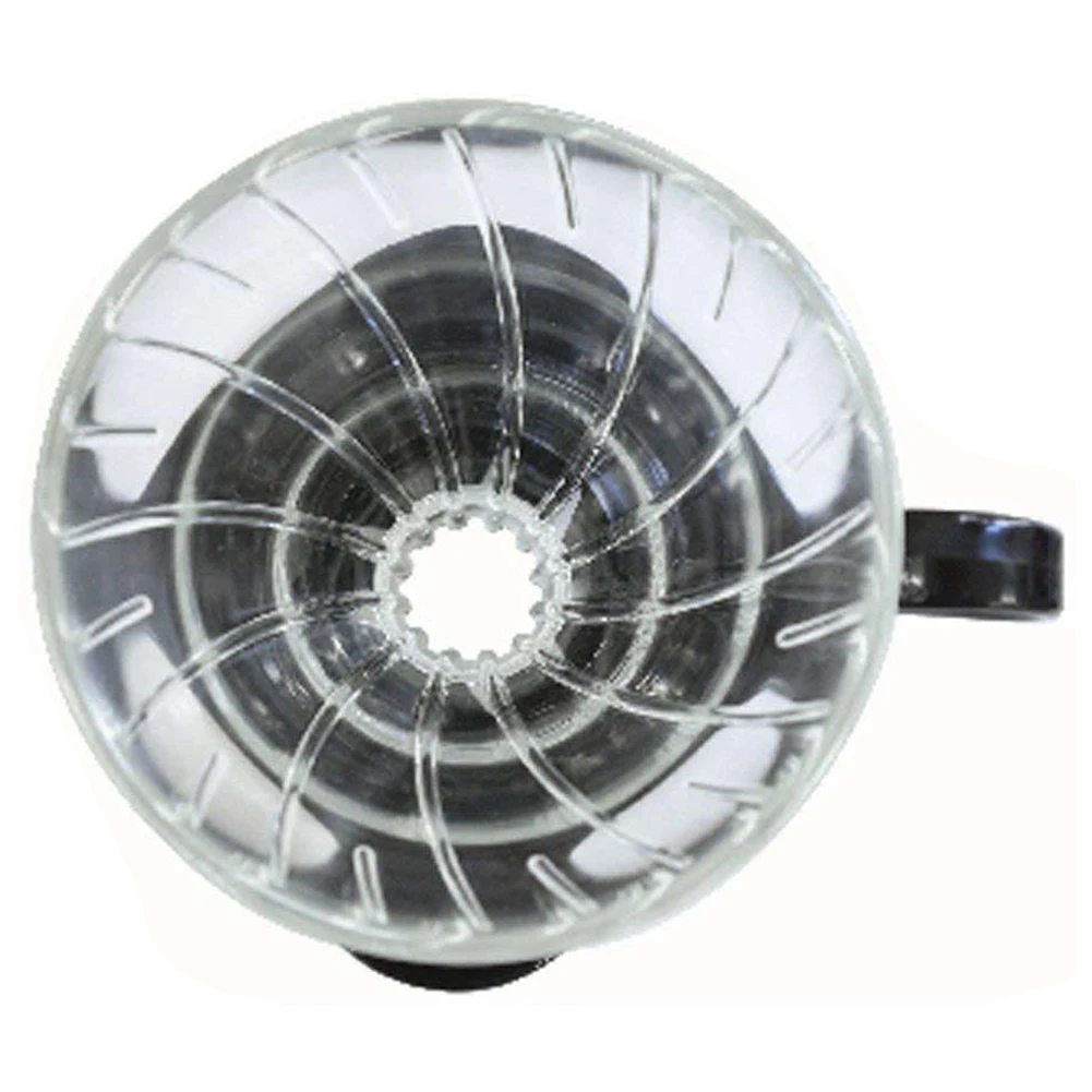 Glass Coffee Dripper Clever Coffee Filter Glass Coffee Pour Over Funnel Dripper(Black