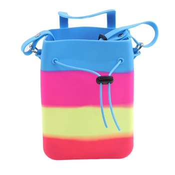 

2019 Creative Rainbow Waterproof Women Backpack Korean Casual Silicone Shoulder Bag New Literary Female Solid Wild Backpack