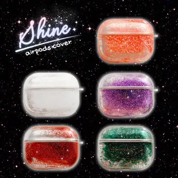 

Quicksand Bling Glitter Case for Airpots 2 1 Airpods Pro 3 Hard Case Headphones Protective Box for Airpod Pro I12 Luxury Case