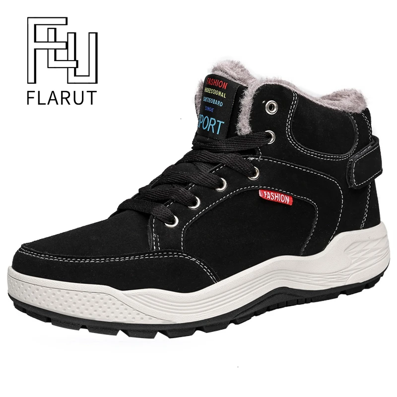 

FLARUT Men Sneaker Boots Winter Cotton Shoes With Plush Fur Waterproof Athletic Brand Warm Running Walking Shoes Free Shipping
