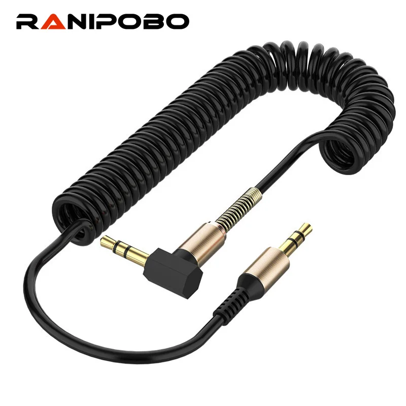

3.5 Jack Audio Cable Male To Male Aux Cable For Car Xiaomi Redmi 5 Plus 3.5 MMSpring Headphone Code For Oneplus Samsung Android