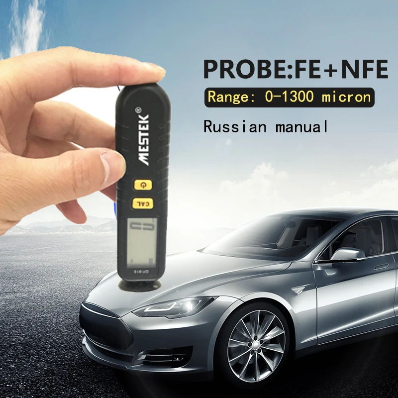 Цифровой датчик толщины покрытия Mestek 1 микрон/0 1300 FE/NFE Автомобильный прибор для