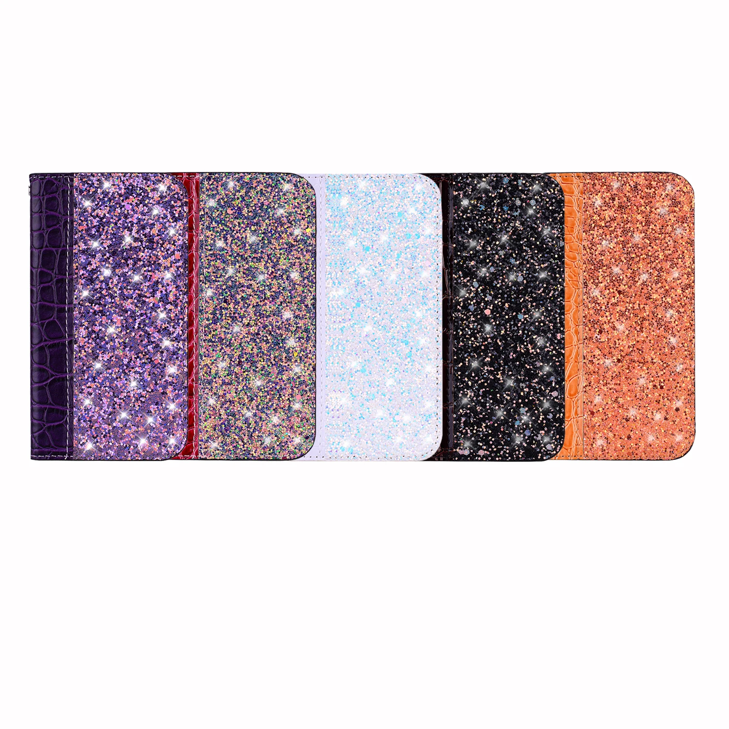 Блестящий чехол-книжка для iPhone 12 Mini 11 Pro Max 7 8 6 6S Plus 5S SE X XR XS | Мобильные телефоны и