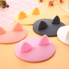 Милая герметичная, силиконовая крышка для кофейной кружки на присоске, герметичная крышка для чашки, крышка для кофейной кружки на присоске, крышка с зажимом, крышка для ложки L* 5