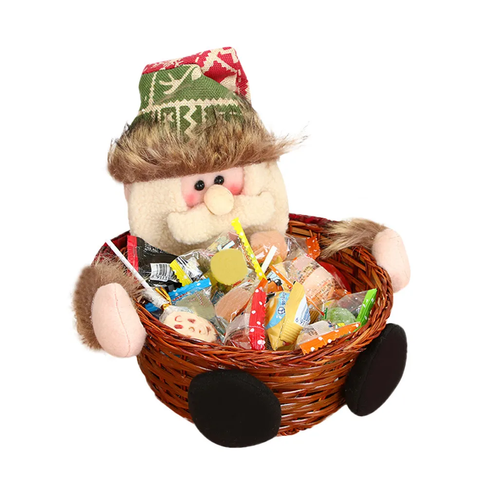 Банка для сахара конфеты миска сыпучие продукты банки Kavanoz Рождественская корзина для хранения конфет украшение корзина для хранения Санта Клауса Подарок#45 - Цвет: as the photo show