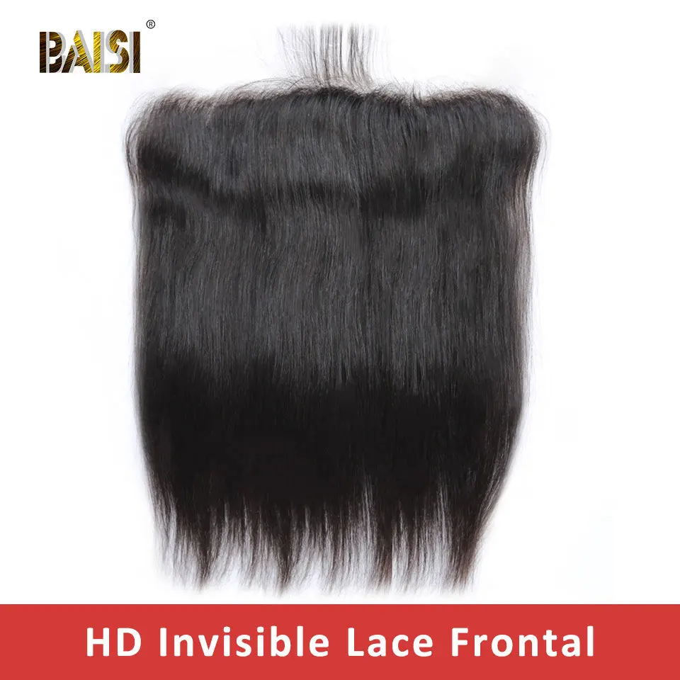 BAISI 브라질 보이지 않는 13x4 HD 레이스 정면 폐쇄 스트레이트 HD 투명 스위스 레이스 정면 바디 웨이브 인간의 머리 정면