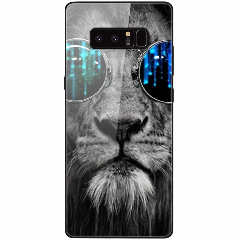 cute phone cases for samsung  Tempered Glass Cover For Samsung Note 8 Case Note9 Hard Protective Funda For Samsung Galaxy Note 10 Plus 9 Cases Luxury Bumper kawaii phone case samsung Cases For Samsung