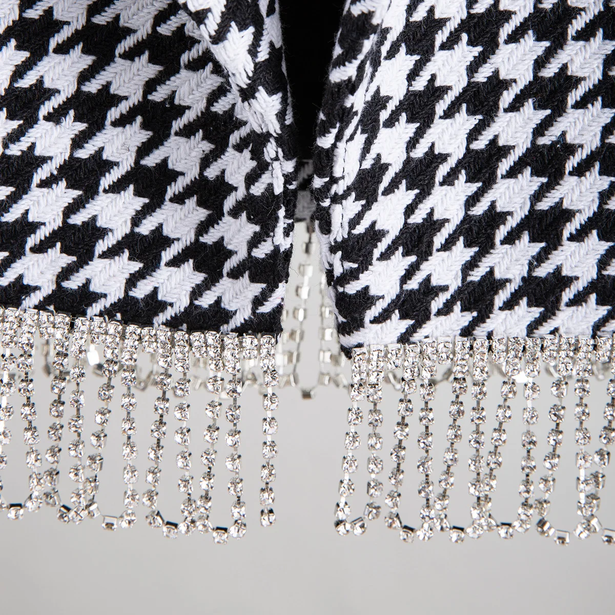 Getвесеннее Женское пальто с бриллиантами и кисточками в стиле пэчворк, винтажное короткое пальто, куртки для женщин, необычное клетчатое универсальное Женское пальто, новинка