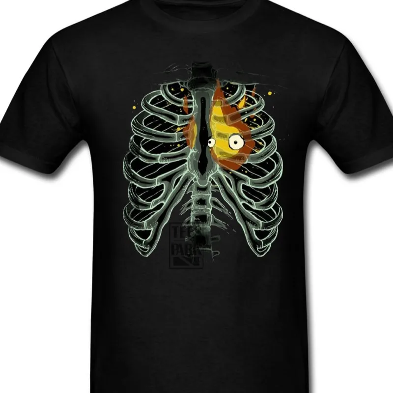 

Summer Hayao Miyazaki Calcifer Howl'S Moving Castle Funny Tee Shirts Teenage Cotton Short Sleeve Hip Hop Man Funny 035502