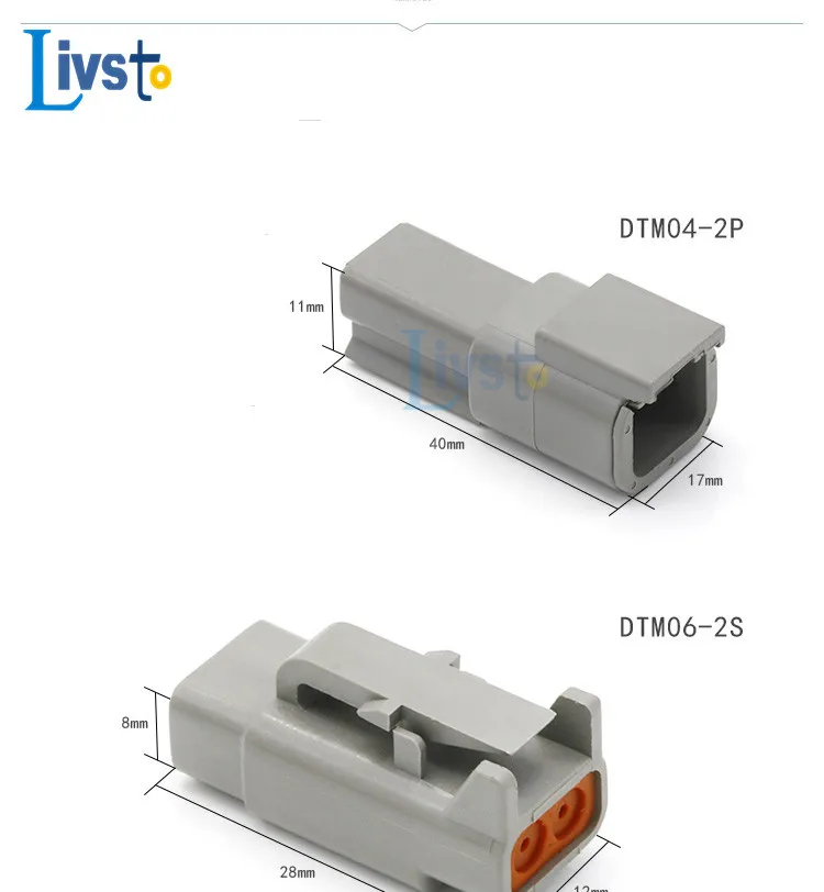 dtm conector impermeável com terminais automotivo conector automático DTM04-4P DTM06-4S