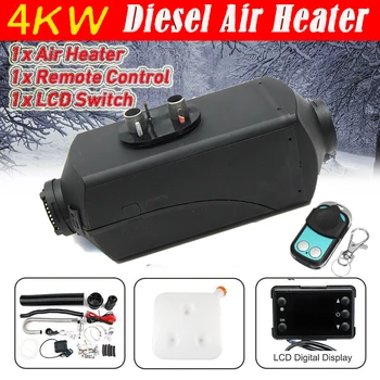 

4000W Air diesels Heater 4KW 12V Car Heater For Trucks Motor-Homes Boats Bus +LCD Monitor Knob Switch +Remote Control + Silencer