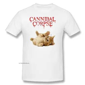 Cannibal Corpse T Shirt Cat Print Graphic Shirts Plus Size Men Cotton 2