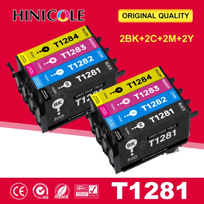 2 комплекта T1281 T1282 T1283 T1284 128 чернильный картридж для Epson Stylus SX130 S22 SX225 SX425W SX435W SX445W