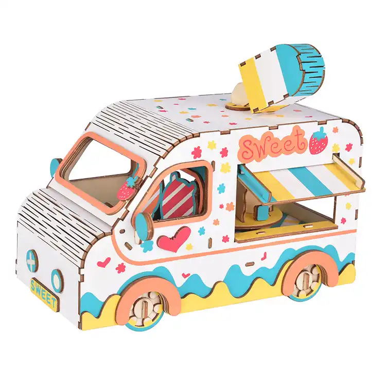 wooden ice cream van