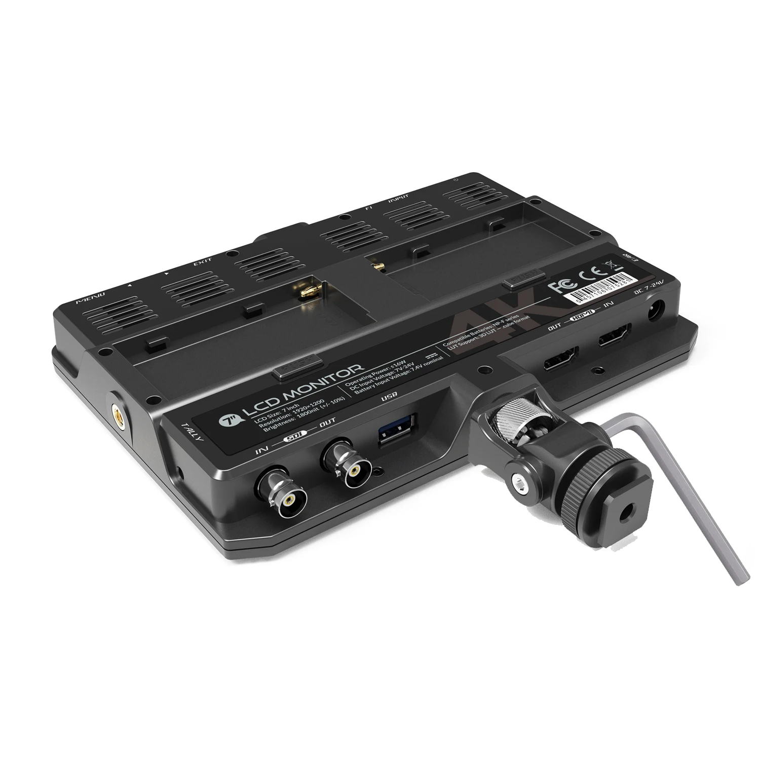   4 ġũ, ޴ , RasPi 2  ÷, 60Hz  ġ ũ, HDMI USB, 7 ġ 1800 nit