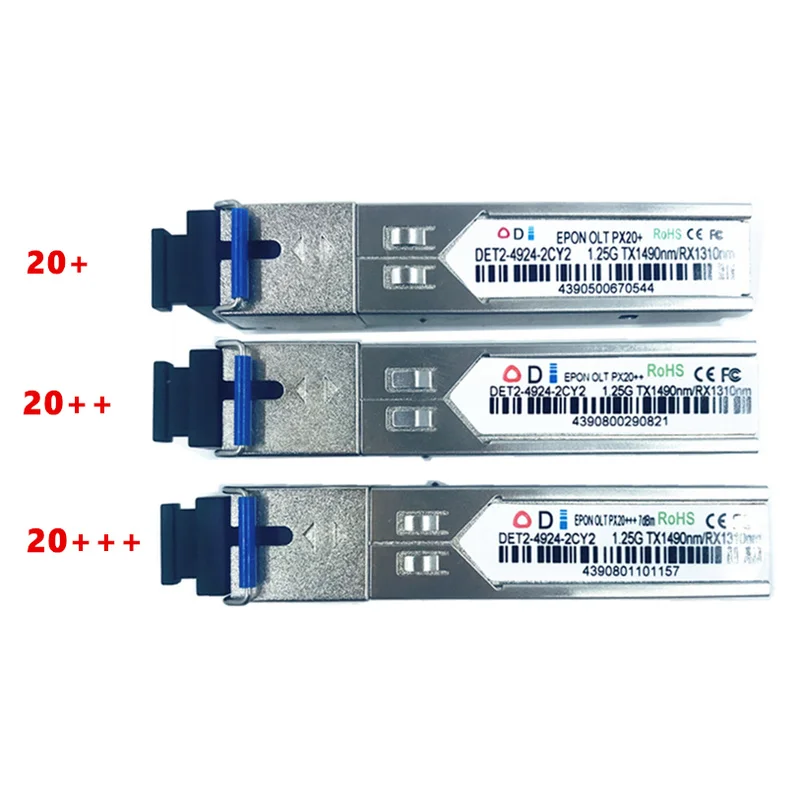 

Оптический трансивер EPON OLT FTTH PX 20 + 20 ++ 20 +++ SFP solutionmodule для OLT1.25G 1490/1310nm 3-7dBm Ethernet SC OLT