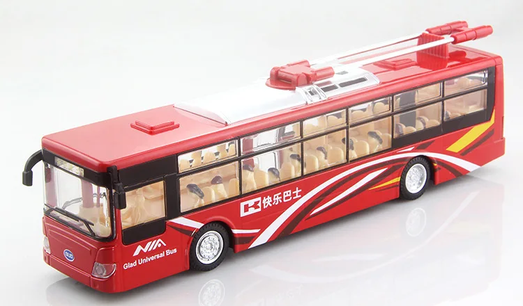 Jiaye Metal Car Single Bus Electric Vehicles Model CHILDREN'S Toy Public Car Individual Package