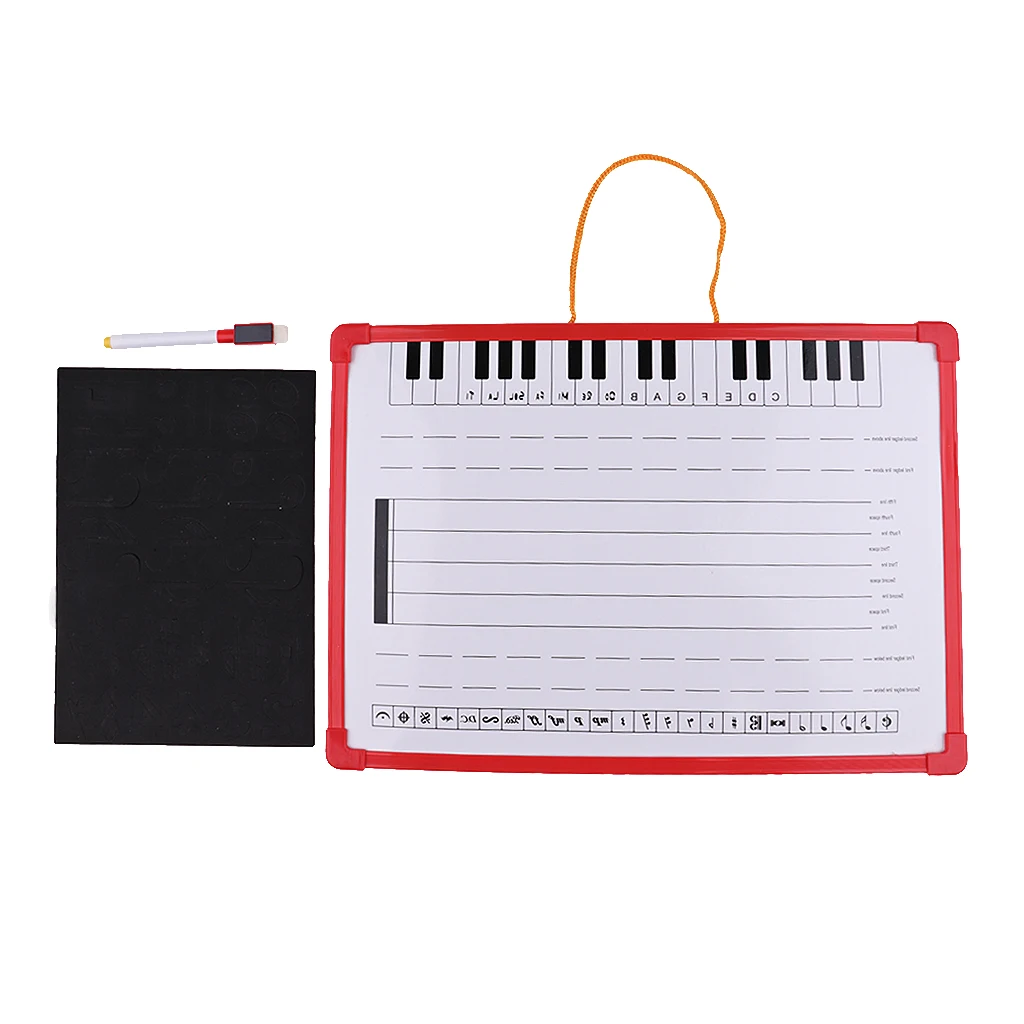 1 Set Music Theory Instruction Board Writing Whiteboard for Meeting School Teaching