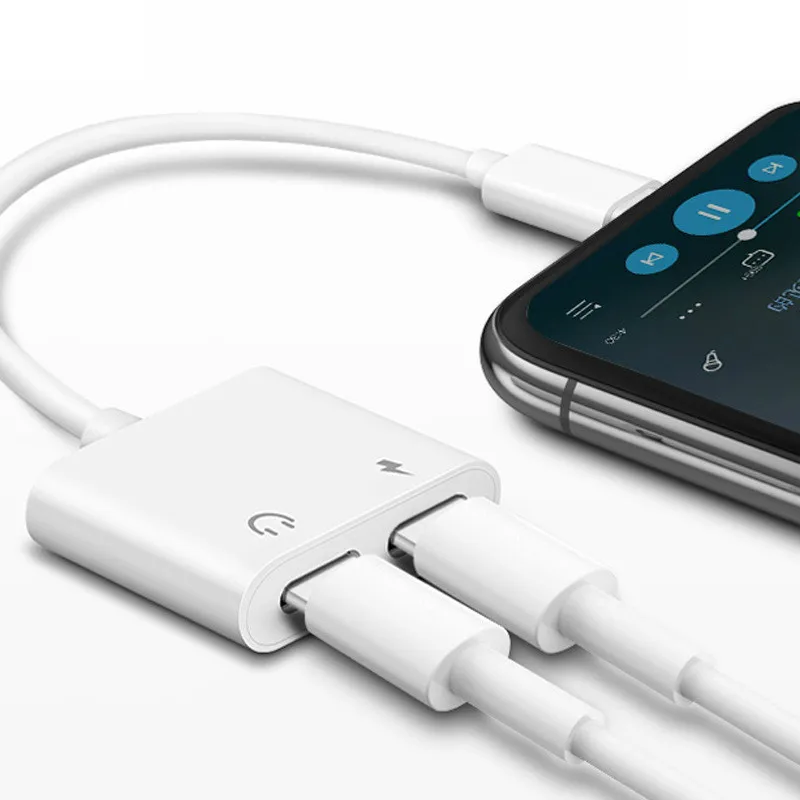 

IPhone78plus Apple XSMax Mobile Phone Connector Adapter XR Charging Listening Two in One